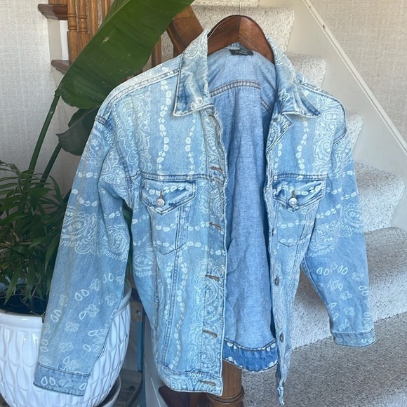 Wild Fable Oversized Bohemian Jean Jacket - Picture 2 of 11